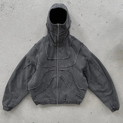 C'est une marque spéciale de fermeture à glissière en pierre lavée en détresse 100% coton toile fermeture à glissière pour hommes