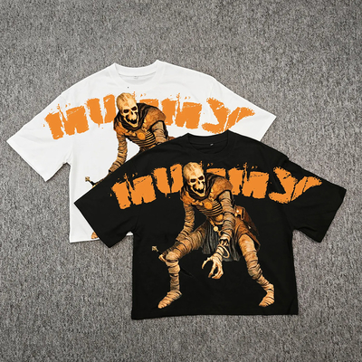 Vêtements de rue sur mesure T-shirt surdimensionné pour hommes Boxy Hip Hop 250 GSM Drop Graphic