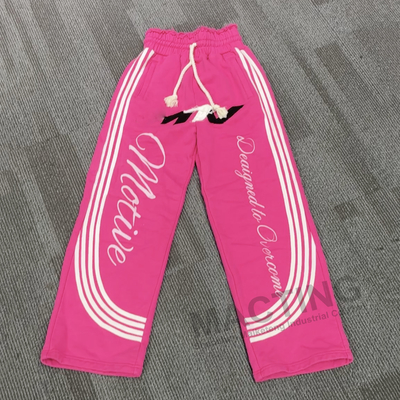 Vêtements de rue pour hommes sur mesure 100% coton Pantalon de sweat français Terry Soleil décoloré lavage à l'acide bande latérale Pantalon éclaboussé