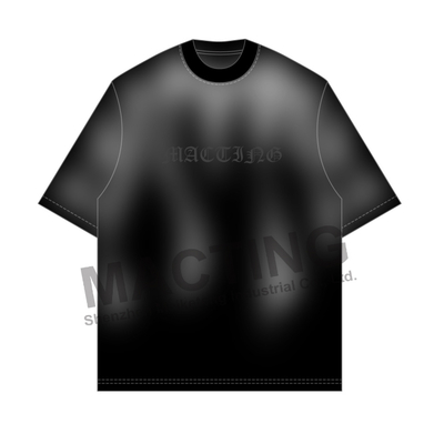 Logo personnalisé Nouveau design T-shirt homme 100% coton boxy surdimensionné vintage lavé et cousu T-shirt de rue
